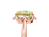 Rose gold Fancy Yellow Radiant  Halo Diamond Ring with Round Cluster Setting, Solitaire Band, and Four-Prong Setting_54