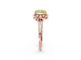 Rose gold Fancy Yellow Radiant  Halo Split Shank Pave Diamond Ring with Petal Prong Setting_22