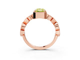 Rose gold Fancy Yellow Radiant  Milgrain Marquise Diamond Twist Band Ring_65