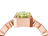 Rose gold Fancy Yellow Radiant  Milgrain Marquise Diamond Twist Band Ring_66