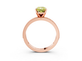Rose gold Fancy Yellow Radiant  Milgrain Pave Diamond Engagement Ring with Four-Prong Setting_155