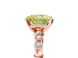 Rose gold Fancy Yellow Radiant  Solitaire Bezel Accent Diamond Engagement Ring with Beaded Band and Four-Prong Setting_29