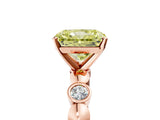 Rose gold Fancy Yellow Radiant  Solitaire Bezel-Set Diamond Ring with Beaded Band and Four-Prong Setting_36