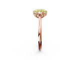 Rose gold Fancy Yellow Radiant  Solitaire Cathedral Diamond Ring with Six-Prong Setting_19