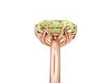 Rose gold Fancy Yellow Radiant  Solitaire Cathedral Diamond Ring with Six-Prong Setting_22