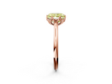 Rose gold Fancy Yellow Radiant  Solitaire Cathedral Diamond Ring with Six-Prong Setting_28