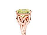 Rose gold Fancy Yellow Radiant  Solitaire Celtic Knot Engagement Ring with Four-Prong Setting_47