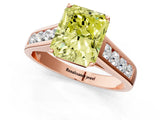 Rose gold Fancy Yellow Radiant  Solitaire Channel-Set Diamond Engagement Ring with Four-Prong Setting_33