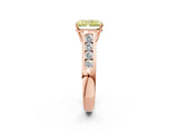 Rose gold Fancy Yellow Radiant  Solitaire Channel-Set Diamond Engagement Ring with Four-Prong Setting_34