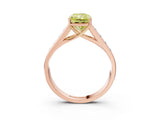 Rose gold Fancy Yellow Radiant  Solitaire Channel-Set Diamond Engagement Ring with Four-Prong Setting_35