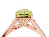 Rose gold Fancy Yellow Radiant  Solitaire Channel-Set Diamond Engagement Ring with Four-Prong Setting_36