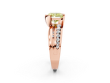 Rose gold Fancy Yellow Radiant  Solitaire Channel-Set Split Shank Ring with Tension Prong Setting_5