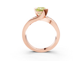 Rose gold Fancy Yellow Radiant  Solitaire Channel-Set Split Shank Ring with Tension Prong Setting_6