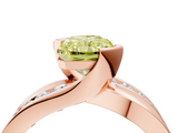 Rose gold Fancy Yellow Radiant  Solitaire Channel-Set Split Shank Ring with Tension Prong Setting_7