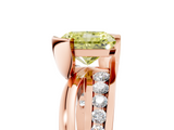 Rose gold Fancy Yellow Radiant  Solitaire Channel-Set Split Shank Ring with Tension Prong Setting_8