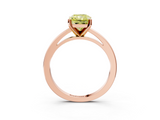 Rose gold Fancy Yellow Radiant  Solitaire Diamond Engagement Ring with Four-Prong Setting on a Classic Band_6