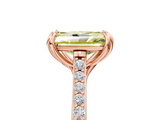 Rose gold Fancy Yellow Radiant  Solitaire Diamond Engagement Ring with Pave Band and Six-Prong Setting_25