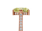 Rose gold Fancy Yellow Radiant  Solitaire Diamond Ring with Channel Set Band and Bezel Prong Setting_73