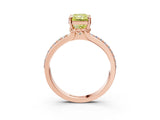 Rose gold Fancy Yellow Radiant  Solitaire Diamond Ring with Channel Set Band and Six-Prong Setting_51