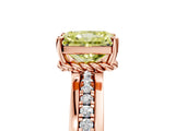 Rose gold Fancy Yellow Radiant  Solitaire Diamond Ring with Channel Set Band and Six-Prong Setting_53