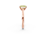 Rose gold Fancy Yellow Radiant  Solitaire Diamond Ring with Four-Prong Setting and Classic Band_5