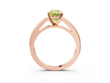 Rose gold Fancy Yellow Radiant  Solitaire Diamond Ring with Four-Prong Setting and Classic Band_6