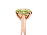 Rose gold Fancy Yellow Radiant  Solitaire Diamond Ring with Four-Prong Setting and Classic Band_8