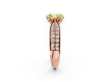 Rose gold Fancy Yellow Radiant  Solitaire Diamond Ring with Milgrain Pavé Band and Four-Prong Setting_33