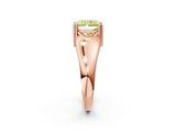 Rose gold Fancy Yellow Radiant  Solitaire Diamond Ring with Six-Prong Cathedral Setting_34