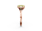 Rose gold Fancy Yellow Radiant  Solitaire Diamond Ring with Six-Prong Setting and Tapered Band_19