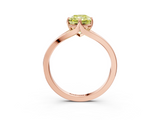 Rose gold Fancy Yellow Radiant  Solitaire Diamond Ring with Six-Prong Setting and Tapered Band_20