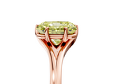 Rose gold Fancy Yellow Radiant  Solitaire Diamond Ring with Six-Prong Setting and Tapered Band_22