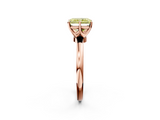 Rose gold Fancy Yellow Radiant  Solitaire Diamond Ring with Six-Prong Setting on a Classic Band_5