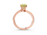 Rose gold Fancy Yellow Radiant  Solitaire Diamond Ring with Six-Prong Setting on a Classic Band_6