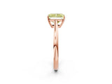 Rose gold Fancy Yellow Radiant  Solitaire Diamond Ring with Split Shank and Four-Prong Setting_14