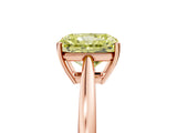 Rose gold Fancy Yellow Radiant  Solitaire Diamond Ring with Split Shank and Four-Prong Setting_17