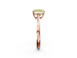 Rose gold Fancy Yellow Radiant  Solitaire Diamond Ring with Split Shank and Four-Prong Setting_22