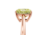 Rose gold Fancy Yellow Radiant  Solitaire Diamond Ring with Split Shank and Four-Prong Setting_25