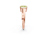 Rose gold Fancy Yellow Radiant  Solitaire Diamond Ring with Tapered Band and Four-Prong Setting_51