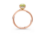 Rose gold Fancy Yellow Radiant  Solitaire Diamond Ring with a Classic Band and Four-Prong Setting 4