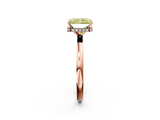 Rose gold Fancy Yellow Radiant  Solitaire Engagement Ring with Cathedral Band and Four-Prong Setting_23