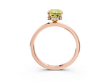 Rose gold Fancy Yellow Radiant  Solitaire Engagement Ring with Cathedral Band and Four-Prong Setting_24