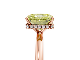 Rose gold Fancy Yellow Radiant  Solitaire Engagement Ring with Cathedral Band and Four-Prong Setting_26