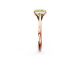 Rose gold Fancy Yellow Radiant  Solitaire Engagement Ring with Four-Prong Setting and Classic Band 3
