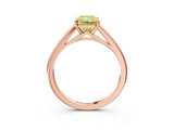 Rose gold Fancy Yellow Radiant  Solitaire Engagement Ring with Four-Prong Setting and Classic Band 4