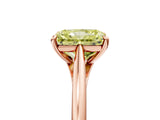 Rose gold Fancy Yellow Radiant  Solitaire Engagement Ring with Four-Prong Setting and Classic Band 5
