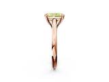 Rose gold Fancy Yellow Radiant  Solitaire Engagement Ring with Six-Prong Setting and Classic Band 3