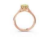 Rose gold Fancy Yellow Radiant  Solitaire Engagement Ring with Six-Prong Setting and Classic Band 4