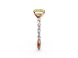 Rose gold Fancy Yellow Radiant  Solitaire Marquise Side Stone Prong Setting Ring_46