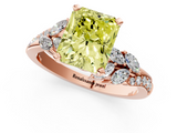 Rose gold Fancy Yellow Radiant  Solitaire Marquise Twist Band with Six-Prong Setting_46